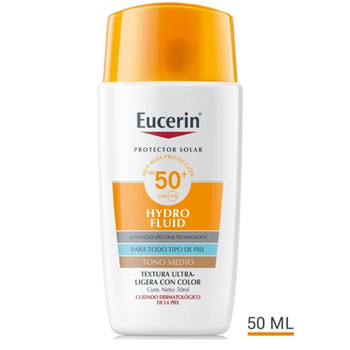 EUCERIN HYDRO FLUID PROTECTOR FACIAL TONO MEDIO SPF 50+ X 50 ML